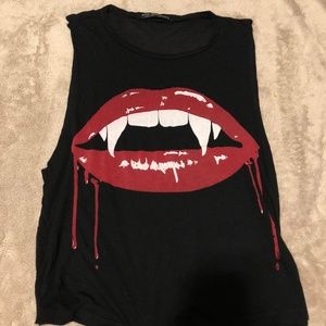 Vampire fangs tank
